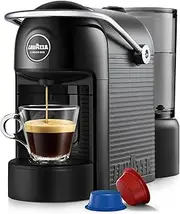 Lavazza, A Modo Mio Jolie EVO, Coffee Capsule Machine, Made from 36% Recycled Plastic, Compatible with A Modo Mio Pods, with Removable Cup Rest, Automatic Shut-Off, 1250 W, 220–240 V, 50–60 Hz, Black