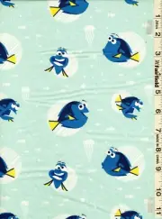 Aqua Disney Finding Dory Faces by Camelot Fabrics 30"