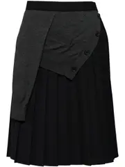 [kolor] Pleated Skirt With Panel