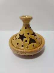 Moroccan Small Teracota Tagine. Candle Holder/ Incense Burners 4". Hand Made