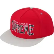 Supreme Bones Logo 5-Panel Cap Hat SS21 (Red and Navy Available)