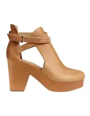 [Belle & Bloom] Fearless Clog Ankle Boot in Tan