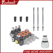 3 Spool 11GPM Hydraulic Directional Control Valve Double Acting +Conversion Plug