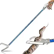 [IC ICLOVER] 52 Inch Aluminum Alloy Snake Tongs, Professional Standard All-in-One Reptile Grabber Rattle Snake Catcher Wide Jaw Handling Tool with Lock and Grip Handle