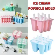 Silicone Ice Cream Mould Block 6 Cavity Frozen Molds Icy Pole Jelly Ice Lolly