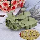 4Pcs/set DIY bake mold leaf shape 3D cookie cutter biscuit molds kitchen tool.A2