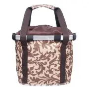 Bicycle Front Bag Basket Aluminum Alloy Foldable Basket - Size: L (Brown)