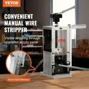 Manual Wire Stripping Machine 0.06''-0.98'' Copper Stripper with Hand Crank or Drill Powered Visible Stripping Depth Reference Portable Aluminum Frame
