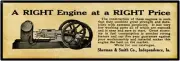 1910 Sherman & Smith Co. Engines New Metal Sign: 6 x 18" Independence, Iowa