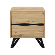 Cosmoliving Grayson Two Drawer Bedside Table