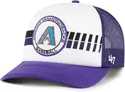 47 Brand Arizona Diamondbacks Cooperstown Foam Front Trucker Cap, Adjustable Snapback Hat Red, Red, One Size