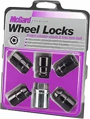 McGard 24548 Black Cone Seat Wheel Locks(1/2"-20 Thread Size) - Set of 5