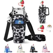 Water Bottle Carrier Bag with Pocket for Stanley 40oz Tumbler with Handle Neo...