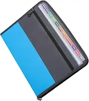 WEKADRIN 13-Pocket File Folder Multi-Layer Accordion Bag A4 Document Organizer Portable File Folder Random Color
