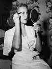Actress Janet Leigh Applying Her Make Up At Home, Circa 1956 Old Photo