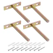 4Pcs 4 Inch Wall Mounting Floating Shelf Bracket Blind Shelf Support, Colorful
