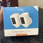 Ring Spotlight Security Camera Battery 2 Two Pack LEDs & Siren *NEWEST MODEL*