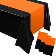 Oudain Christmas Disposable Plastic Tablecloths 54" x 108" for Rectangle Tables
