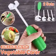 P&P 2Pcs Fruit And Vegetable Spiral Cutter Corer Drill Spiralizer Kitchen Tool Set