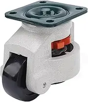 Leveling Casters, 75mm 360 Degree Swivel Heavy Duty Leveling Casters Adjustable Height Plate Mount Castor Casters for Workbench Machine Equipment Shelves, Total Capacity 6600 Lbs