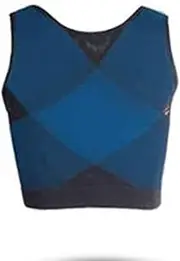 [WUJNANG] Compression Garment Crop Top for Men Posture Corrector Body Shaper Back Support Vest,Black-Large