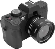 ASHATA 4K Digital Camera for Photography, Autofocus 48MP 180° Flip Screen 16X Zoom Compact Vlogging Camera for YouTube, 52mm Wide Angle Lens, Built in 32GB