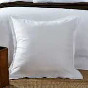 A Pair of 500TC 100% cotton Striped European Pillow Cover 65x65+2cm White