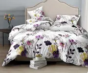 Bloom Quilt/Doona/Duvet Cover & 2 Pillowcases Set (Queen Size) M376 White