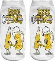 [STKARCV] Print Socks Funny 3D Pattern Socks Personalized Cotton Low-Cut Ankle Women Socks
