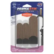 Permastik Walnut & Black Metal Hooks - 3 Pack