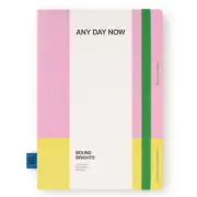 Any Day Now Pink & Yellow A5 Notebook Bound Ruled 80gsm Paper Journal 192 Pages