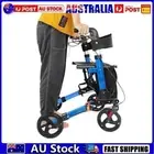 Folding Rollator Walker Aluminium Walking Frame Mobility Aid Lightweight 4Wheels
