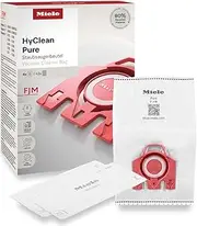 Miele FJM HyClean Pure Vacuum Cleaner Dustbags, Vacuum Bags for Compact C1/C2, Complete C1 and S6/S4 Vacuum Cleaners, Pack of 4