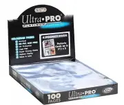 Ultra Pro 4-Pocket Platinum Pages With 3-1/2 X 5" Pockets (100Ct)"