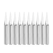 1/8" Shank 0.6mm Tip 20 Degree Carbide Wood Engraving Bit CNC Router Tool 10pcs