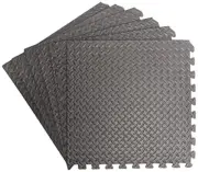 24 Square Feet / 6 Interlocking Foam Tiles ½-inch Thick Exercise Mat - Soft S...
