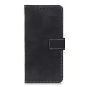 Crocodile Texture Horizontal Flip Leather Case for Google PIXEL 4, with Holder & Wallet & Card Slots & Photo Frame (Black)