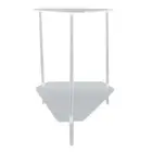 Acrylic End Table 2 Tier Corner Side Table Small Corner Table For Living Room.