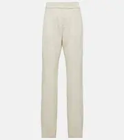 [Jacquemus] Jacquemus Le Pantalon Tibau high-rise tapered pants UK 14 white