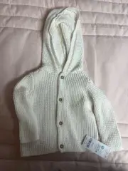 NWT Carter’s Unisex Cream/Ivory Cardigan Sweater Size 6M 6 Months NWT
