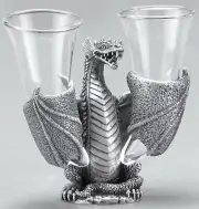 Double Dragon Rhyton Shot Glass And Stand Game Of Thrones Inspired Drinking Bar