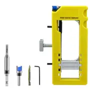 Door Hinge Mortise Jig Kit Door Hinge Router Template with Silicone Non-slip Pad