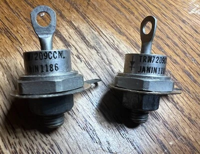 TRW JAN 1N1186 HIGH RELIABILITY 200V 35A SILICON POWER RECTIFIER DO-5 NOS 2 PCS
