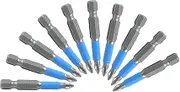 Hitefu 10PCS Magnetic Screwdriver Bit Set PH1#1 Anti Slip Phillips Cross Slot - 1/4 Inch Hex Shank Cross Head Electric Screwdriver Bits Set for Impact Driver Power Screwdriver Drill (PH1, 50mm)