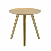 Golden Coffee Table Set with Side End Tables or Plant Stand