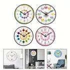 Hanging Clock Wall Clock Non Ticking Silent Wall Decor Educational Tool