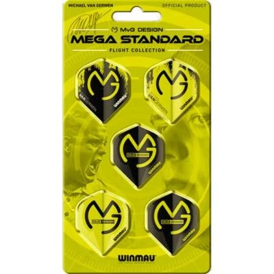 Winmau Mega Standard Player Michael Van Gerwen Collection Dart Flights (5 Sets)