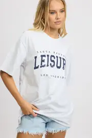 Grey Graphic Tee Short Sleeve - Size L, Women's Graphic Tee