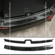 2*For Volvo XC60 2018-2021 Black Titanium Rear Bumper Protector Sill Plate Cover (for: Volvo)