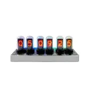 Electronic LED Glow Tube Clock Simulation Nixie Tube Clock 7V Alarm Clock USB...